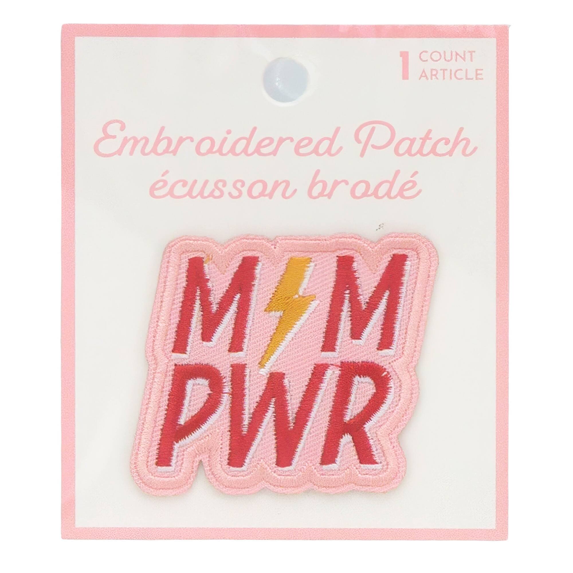 Mom Power Embroidered Patch